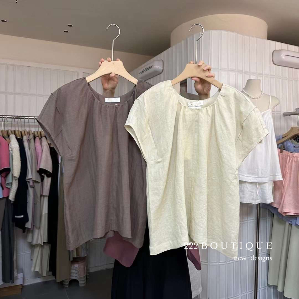 ÁO smi tay bồng linen 5919