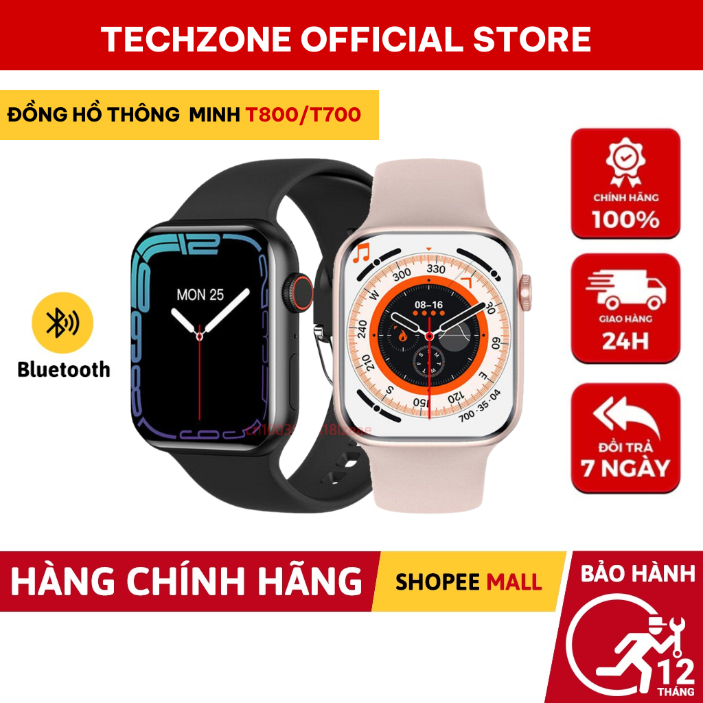 Đồng Hồ Thông Minh T800/T700 Promax Bản 5.0 Kết Nối Bluetooth Chống Nước, Nghe Gọi, Nhận Thông Báo- TECHZONE MALL