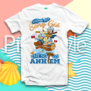 ÁO THUN ĐỒNG PHỤC ĐI BIỂN NHÓM, CTY, TEAM, GIA ĐÌNH { ẢNH THẬT } chất cotton thoáng mát DP005