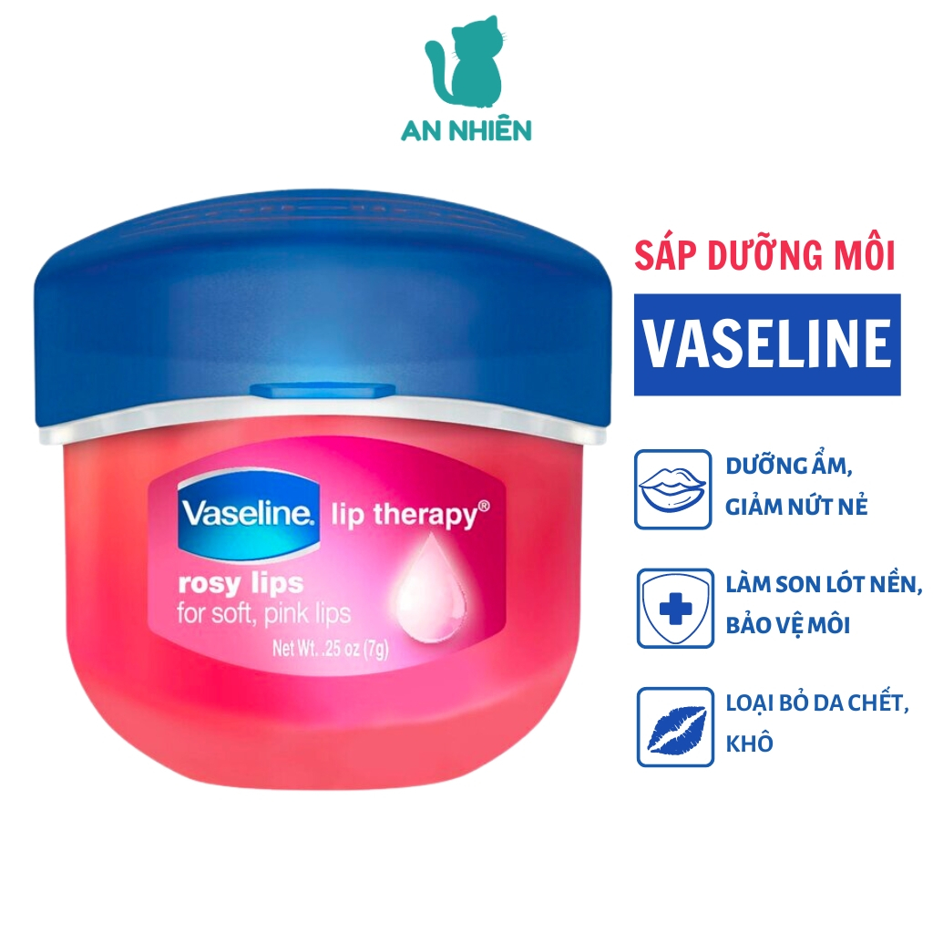 Sáp dưỡng môi mềm mịn Vaseline rosy lips 7g
