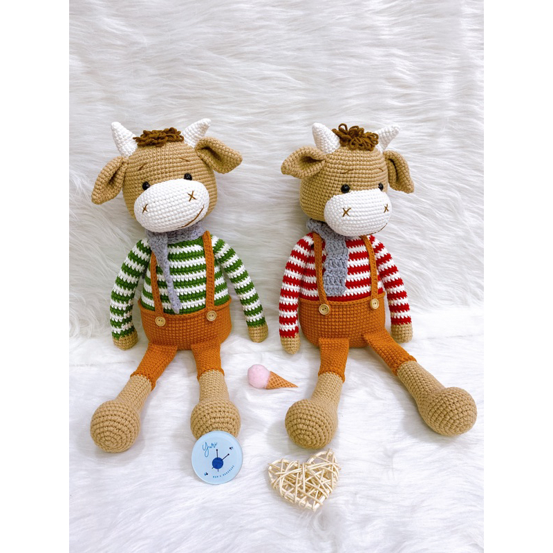 Trâu nhồi bông bằng len