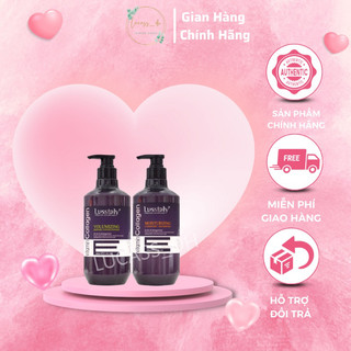 Dầu gội xả phục hồi chống gãy rụng tóc Lusstaly Vitamin E Collagen 500ML & 800ML