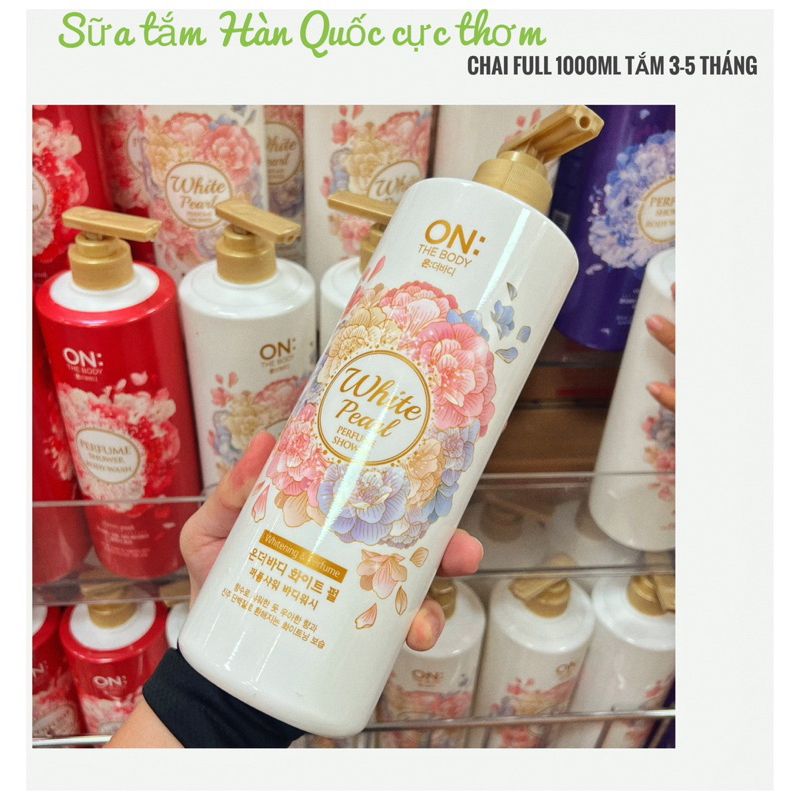 [chính hãng] Chai sữa tắm Hàn quốc to 1000ml Sữa tắm hương nước hoa On: The Body Nguyễn Gia  cao đạt Q5