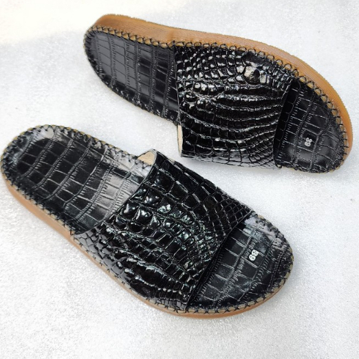 DÉP QUAI NGANG DA CÁ SẤU THẬT - QUAI DA BỤNG -CS2