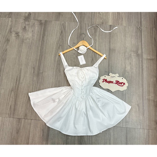 Đầm xoè đan dây jeans