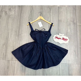 Đầm xoè đan dây jeans