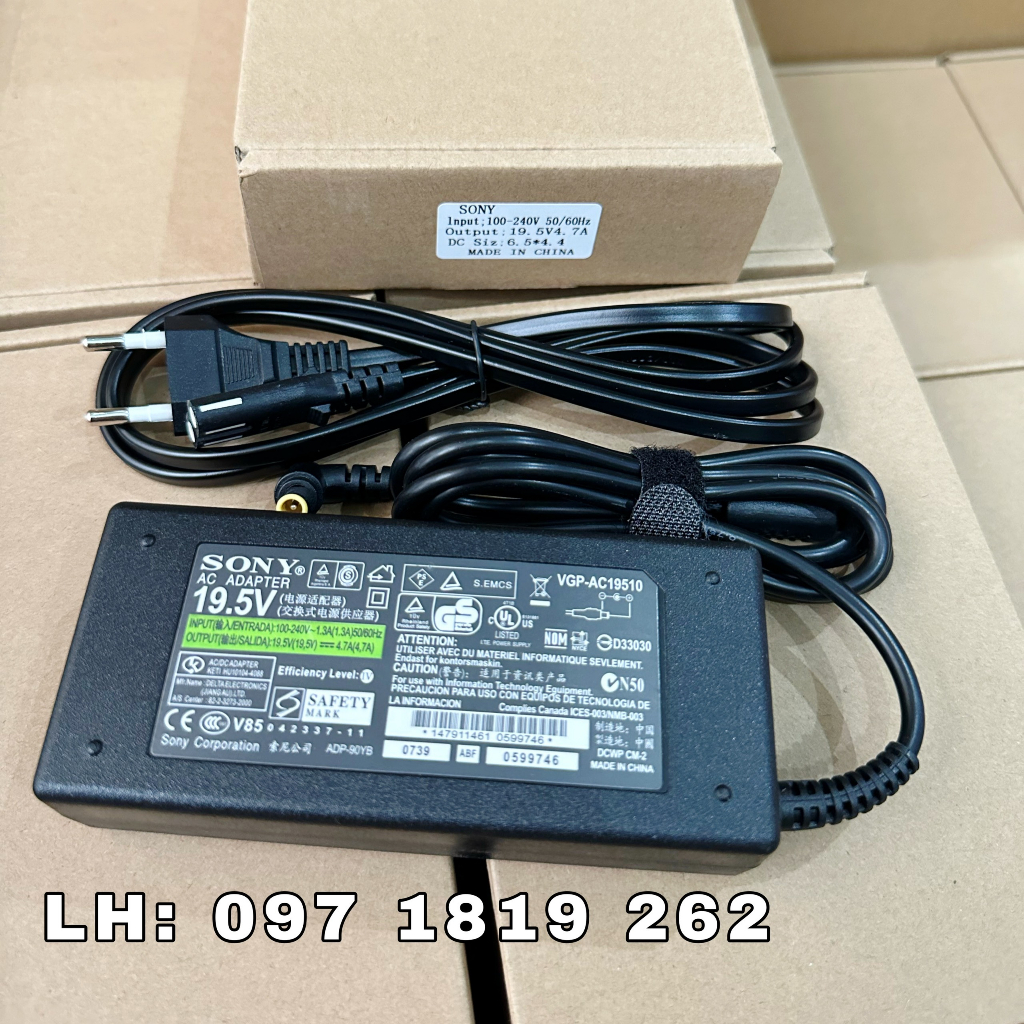 Nguồn tivi Sony 19.5V-4.7A/ 19.5V-6.2A Kèm dây nguồn