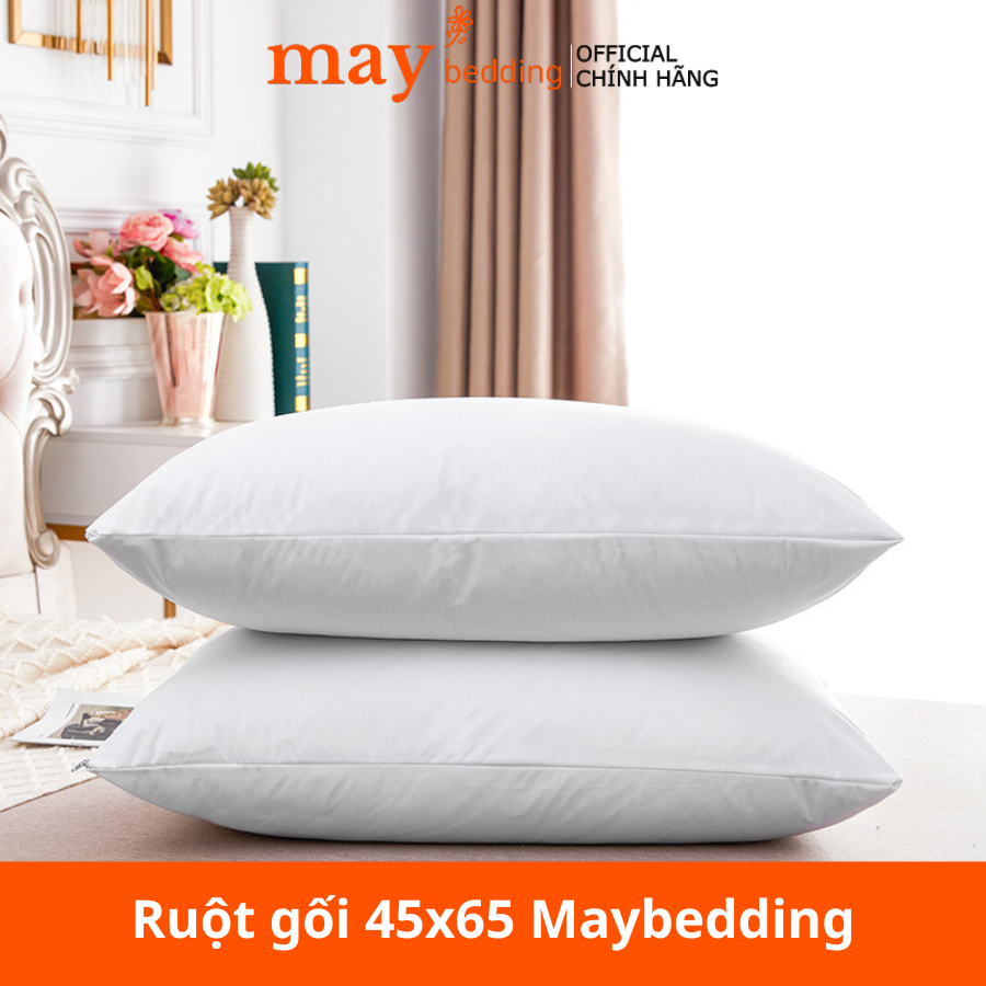 Ruột gối ép hơi Maybedding kích thước 45x65 cm êm nhẹ, lõi gối nằm bông tinh khiết (1 chiếc)