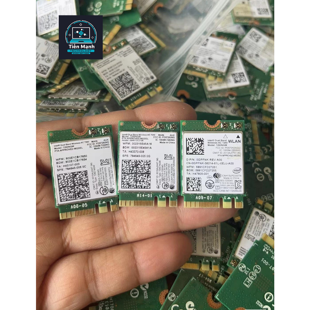 CARD WIFI INTEL AC 7260 CHUẨN M2 NGFF KEY EA5ghz