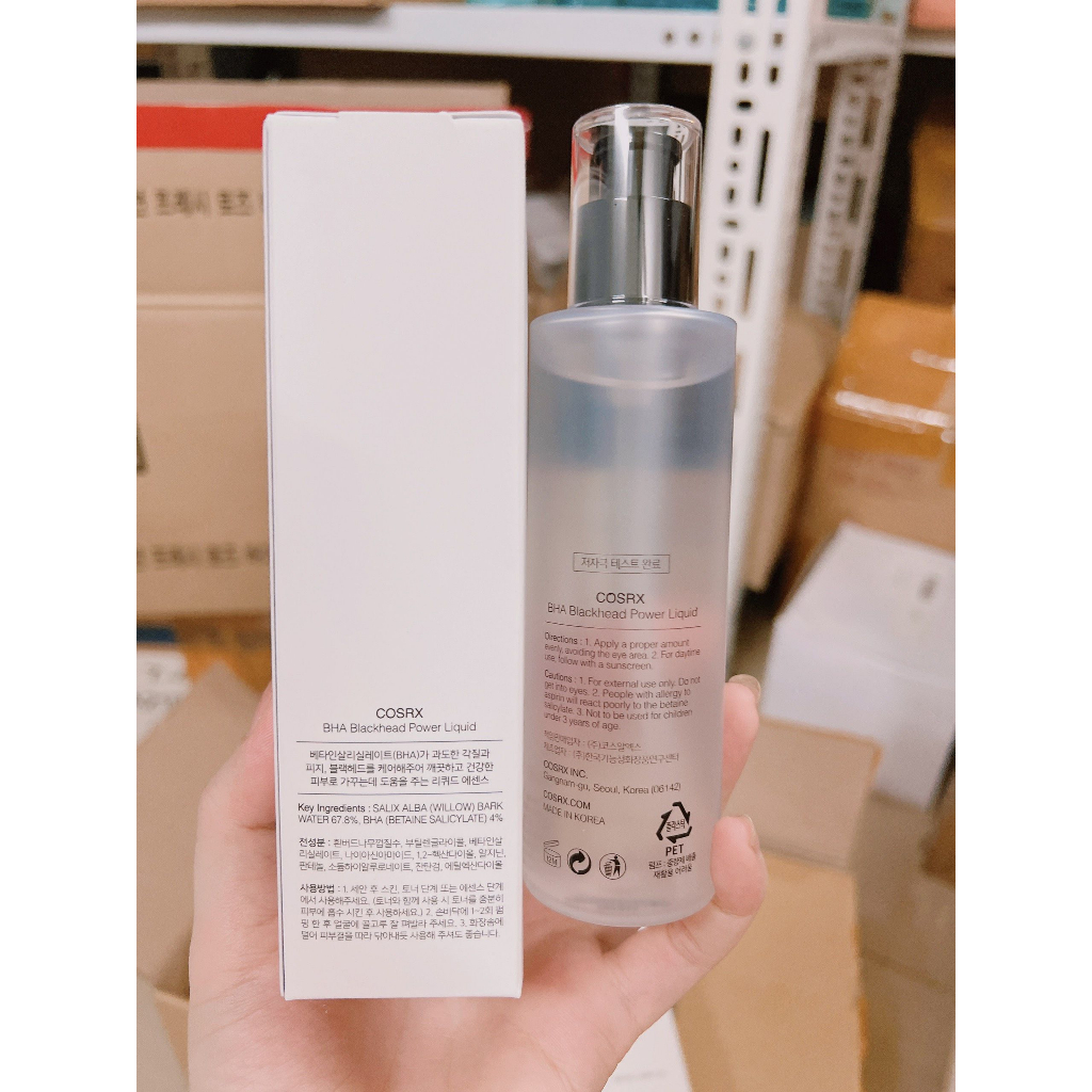 Tẩy Da Chết Ngăn Ngừa Mụn Đầu Đen Cosrx BHA Blackhead Power Liquid 100ml