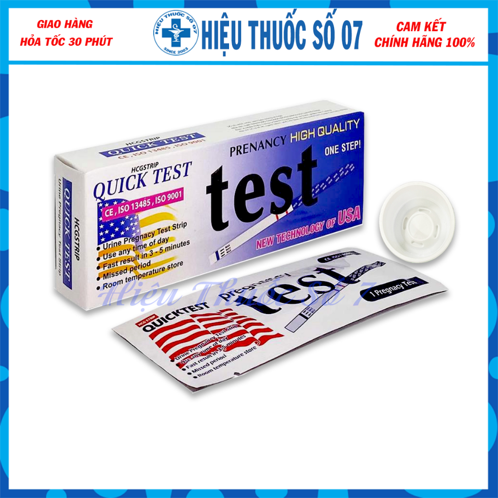Com bo 2 que thử thai QUICK TEST công nghệ tiên tiến của Hoa Kỳ
