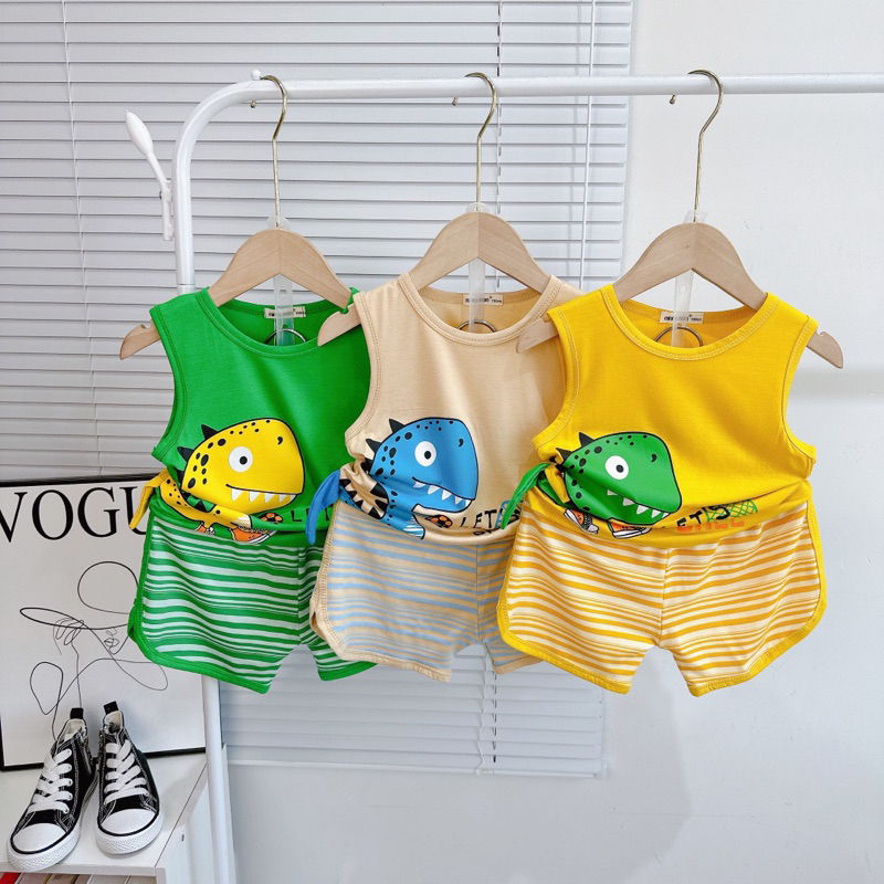 Bộ thun ba lỗ minky cao cấp co giãn mềm mịn cho bé 5-32 kg