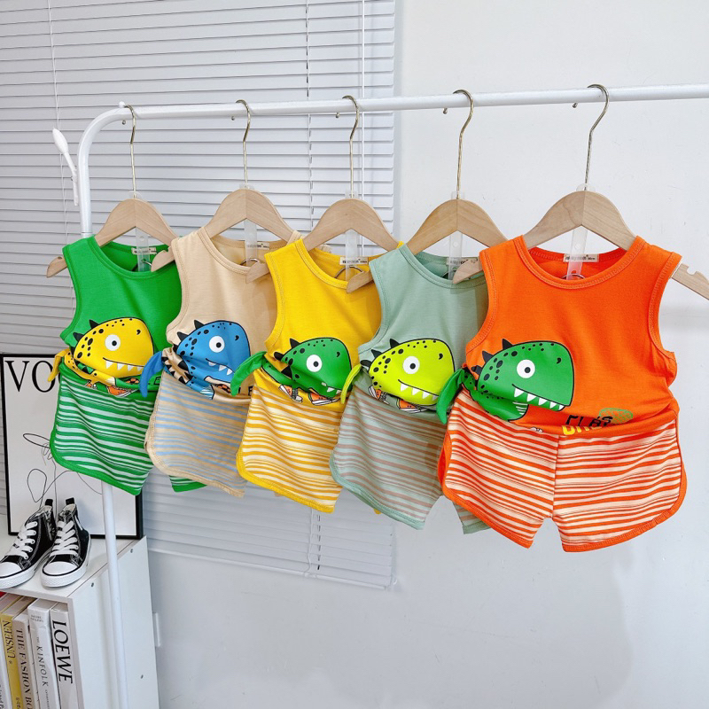 Bộ thun ba lỗ minky cao cấp co giãn mềm mịn cho bé 5-32 kg