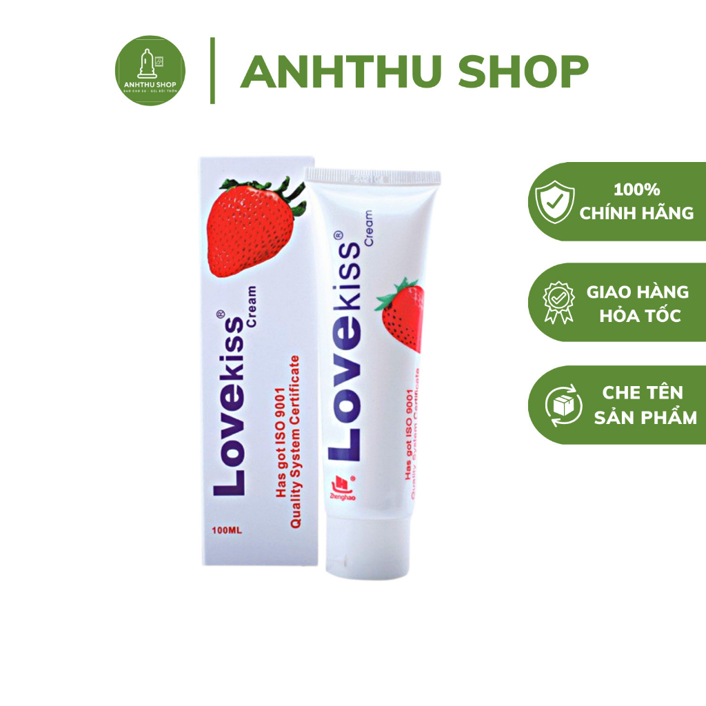 gell bôi trơn love kiss hương dâu ( che tên sản phẩm)