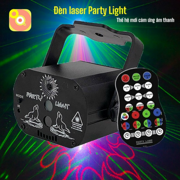 Đèn laser Party Light - Đèn bay phòng cảm ứng âm thanh sân khấu vũ trường karaoke cao cấp