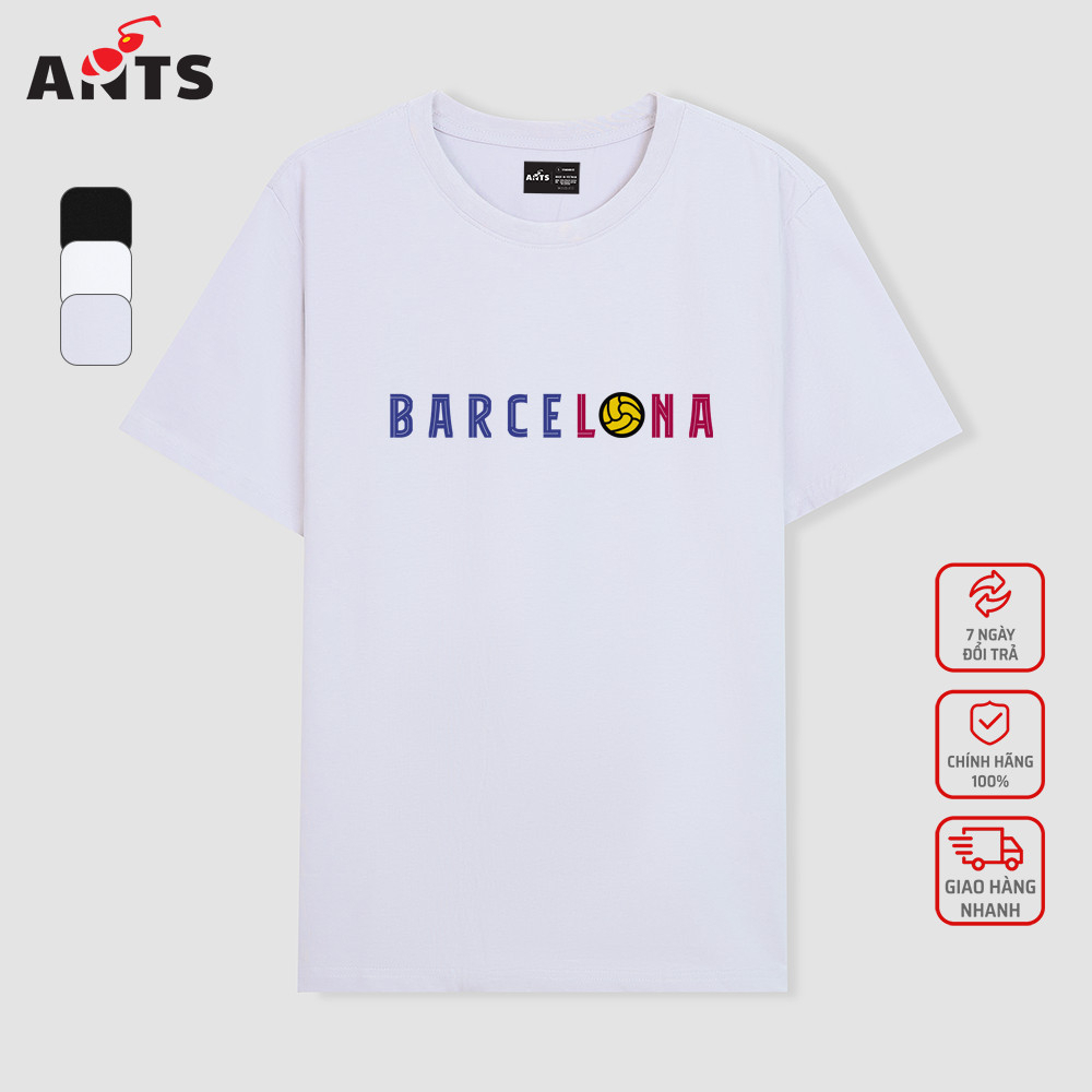 Áo thun thiết kế CLB Barcelona, vải cotton dày dặn co giãn thoáng mát, thấm hút mồ hôi, có 4 màu để chọn lựa