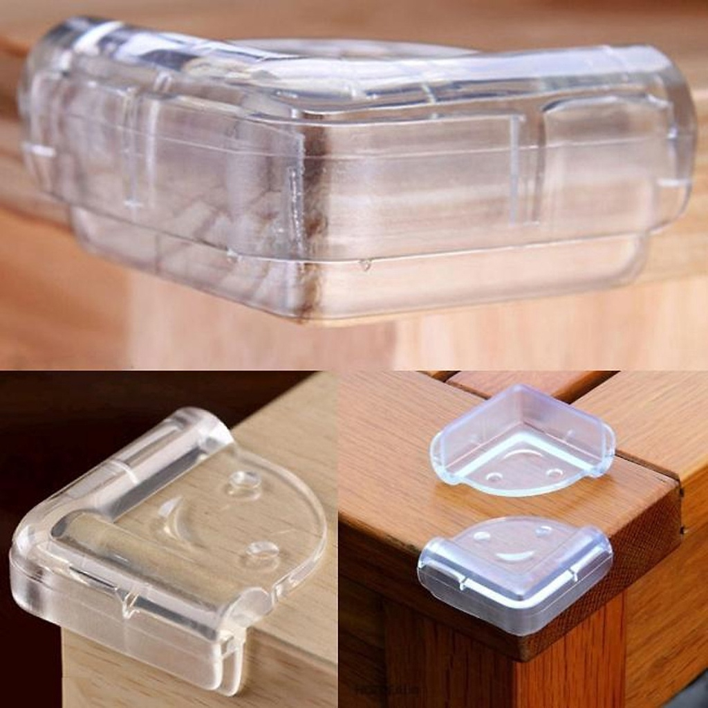 Miếng bịt góc cạnh bàn bằng silicon hình mặt cười an toàn cho bé
