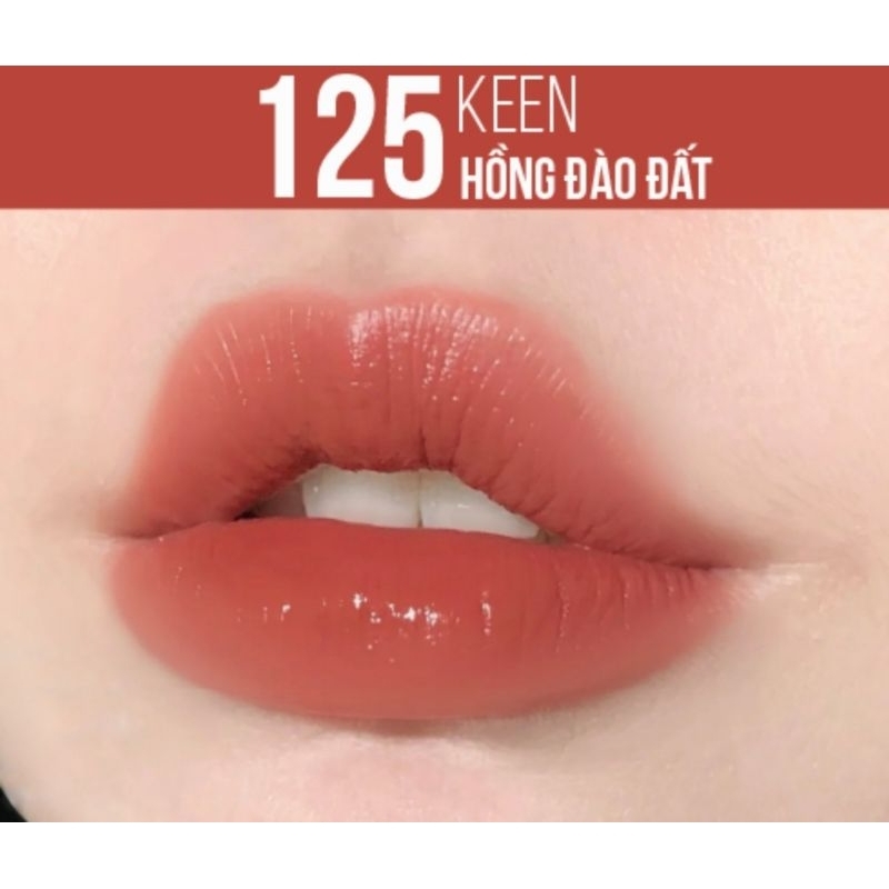 Son Kem Bóng Maybelline Super Stay Vinyl Ink #125 Keen Hồng Đào Đất 4.2ml