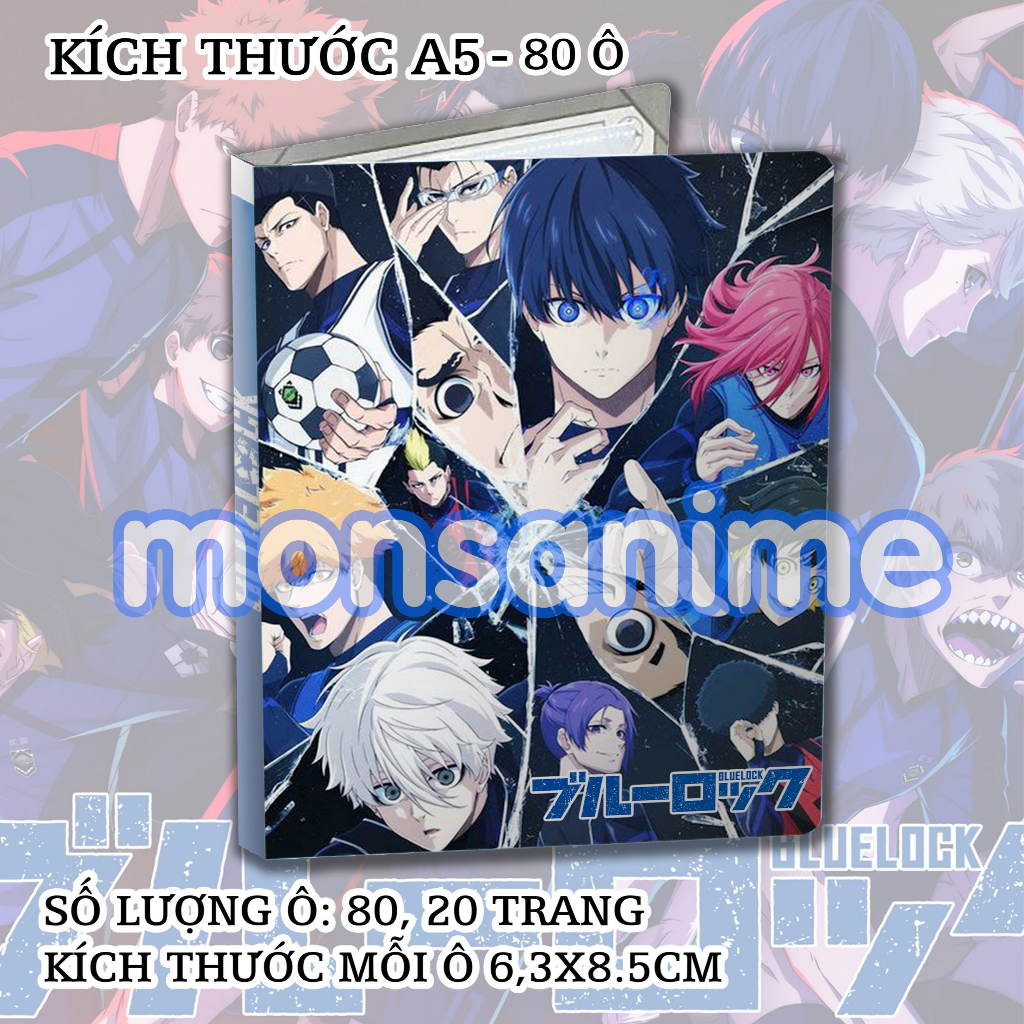 Album A5 đựng card BLUE LOCK 80 ô sổ binder manga anime game sưu tập