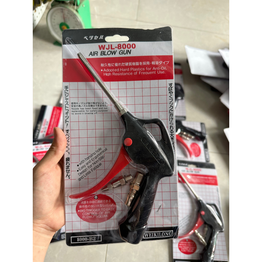 Súng xì khô WEIKILONG, súng xì khô máy khi nén tiêu chuẩn chất lượng cao, xì khô bụi bẩn và nước