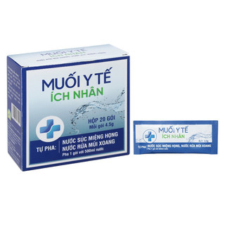 Muối vệ sinh mũi xoang Muối Y Tế Ích Nhân hộp 20 gói