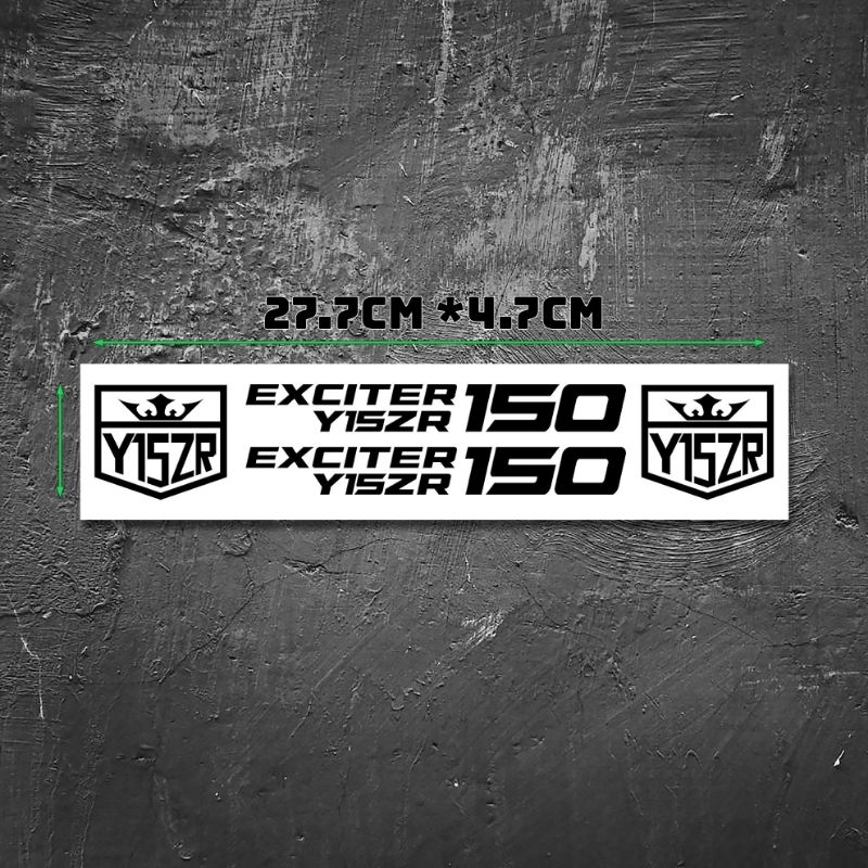 1BỘ TEM ĐỊNH HÌNH DÁN TRANG TRÍ XE MÁY YAMAHA EXCITER Y15ZR 150 TEM ĐẤU PHONG CÁCH THỂ THAO