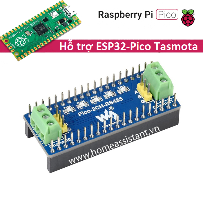 Bo mạch RS485 Modbus to TTL UART SP3485 cho Raspberry Pi Pico-2CH-RS485 (Hỗ trợ Home Assistant)