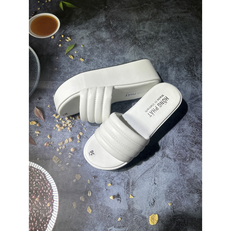 Dép Lê đế cao 6cm quai da