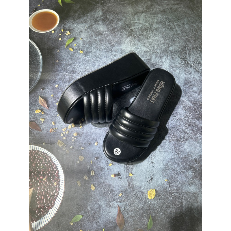 Dép Lê đế cao 6cm quai da