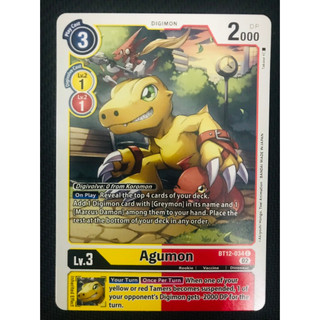 Thẻ bài digimon bt12-034 - agumon - digimon - common