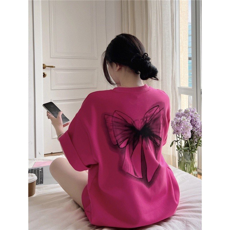 Áo Thun Nữ Tay Lỡ Unisex Form Rộng Giấu Quần Vải Cotton Cao Cấp Phong Cách Hàn Quốc | BigBuy360 - bigbuy360.vn