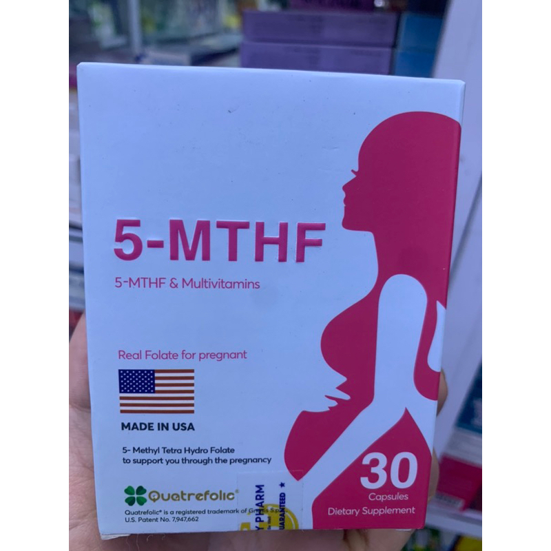 ✅[Chính hãng] 5 - MTHF 30 viên, bổ sung acid folic 5mthf, ngừa dị tật thai nhi, tăng thụ thai, giảm nguy cơ sảy thai
