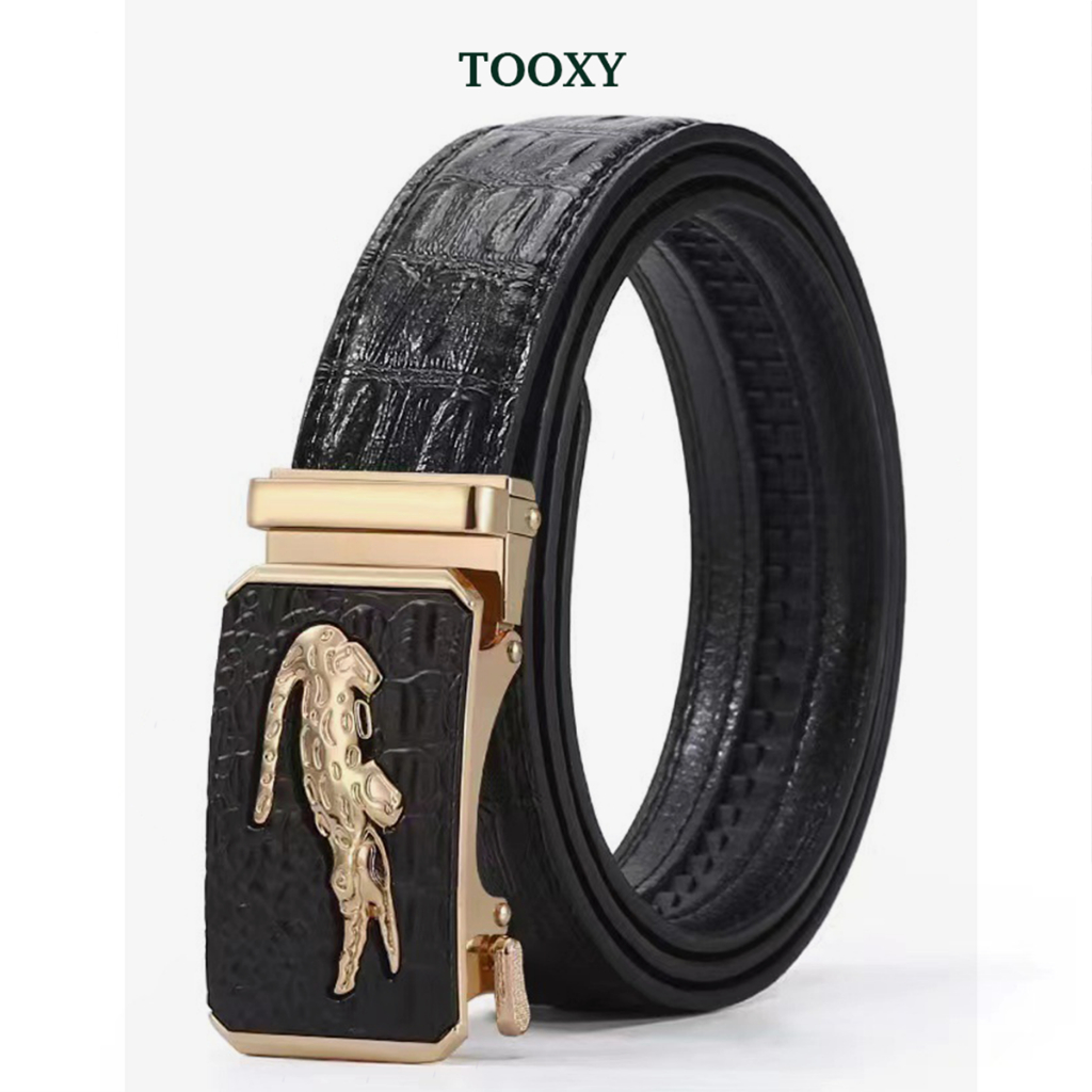 Thắt Lưng Da Nam Mặt Cá Sấu Hợp Kim Dây Nịt Nam Khoá Tự Động Nam Tính Sang Trọng TL25