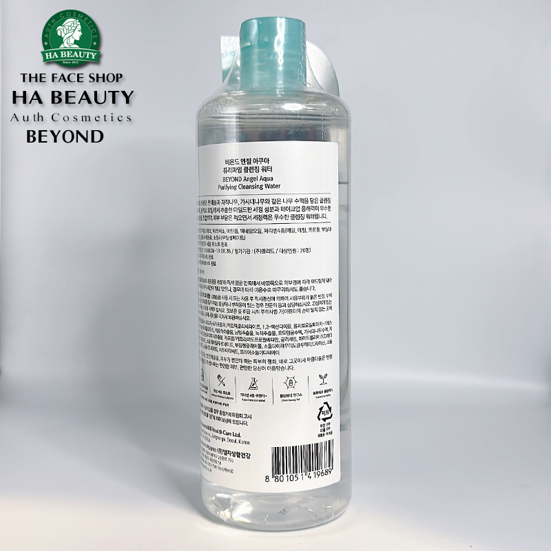 Nước tẩy trang cấp ẩm Sạch sâu dịu nhẹ Beyond Angel Aqua Purifying Cleansing Water 500ml Hàn Quốc