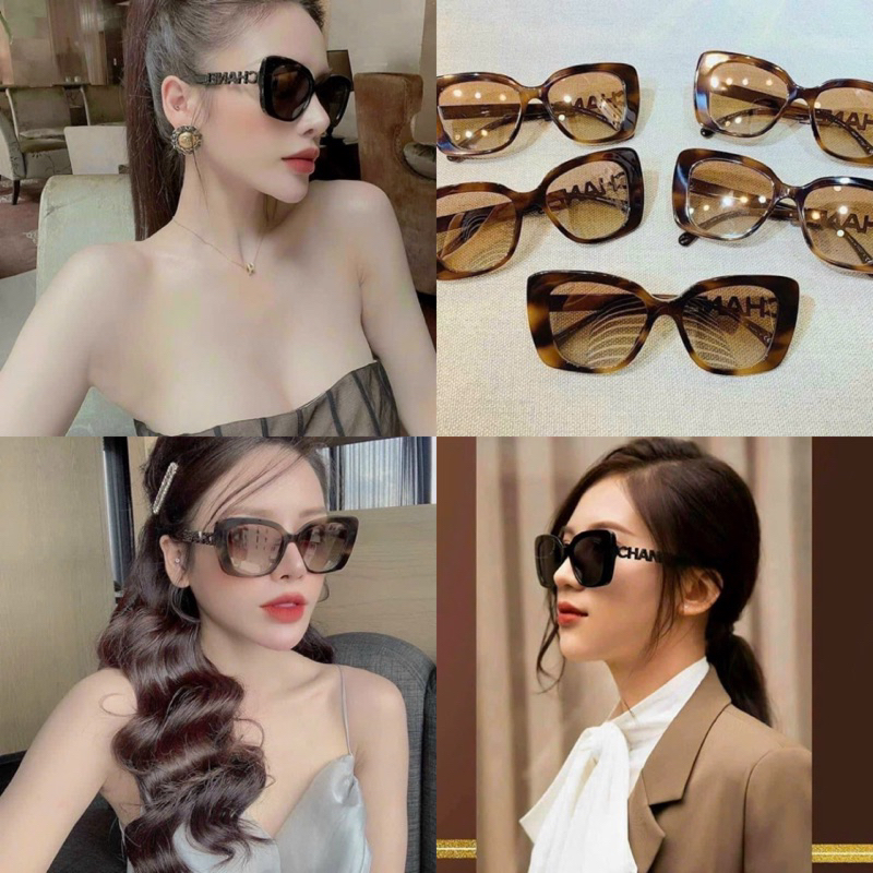 Kính mát nữ tag chữ CNL (tặng kèm hộp bảo vệ + khăn)