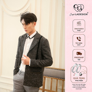 Áo Khoác Blazer Dạ Tweed nam CoupleLADESIGN  Áo Khoác Dài Tay Sir Blazer Dáng Vest Sang Trọng Đi Làm Đi Tiệc
