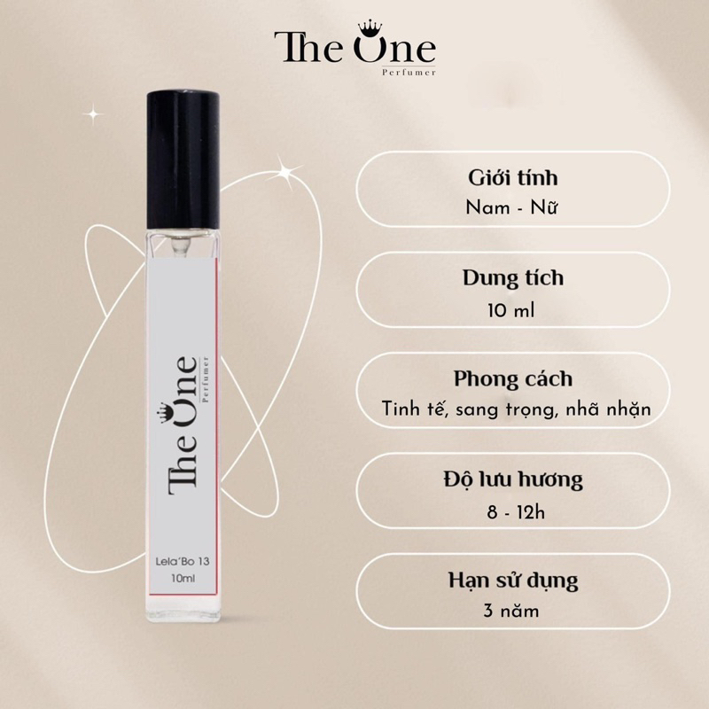 Nước hoa The One có 8 mùi hương thơm lâu 8 đến 12 tiếng, nước hoa nam nữ thơm mát dài lâu