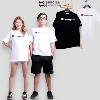 Áo thun CHAMPION, Áo phông Nam Nữ tay lỡ form rộng hàng cao cấp - BỤI STORE [ Champion Big Logo Printed ]
