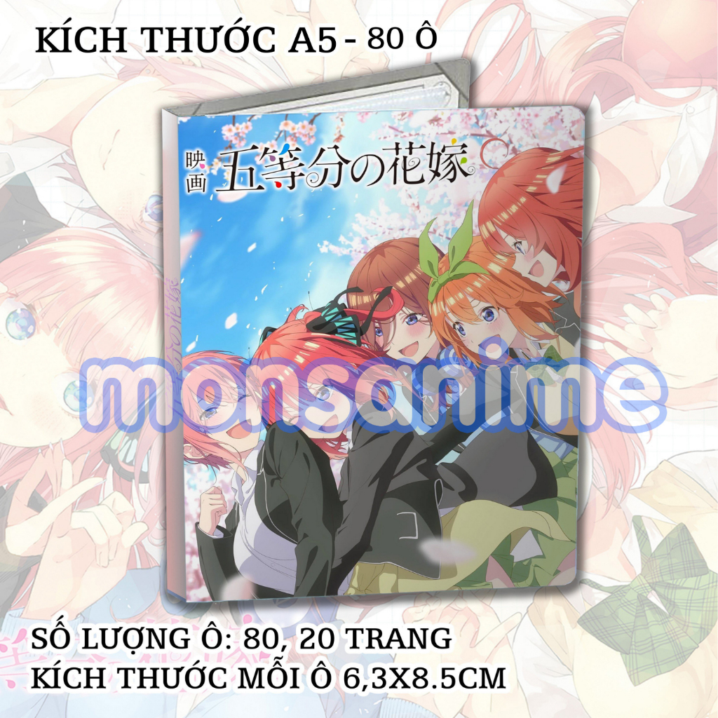 Album A5 đựng card LOW TIDE IN TWILIGHT Đêm bên làn nước 80 ô sổ binder BL manhwa chibi sưu tập ảnh thẻ xinh xắn