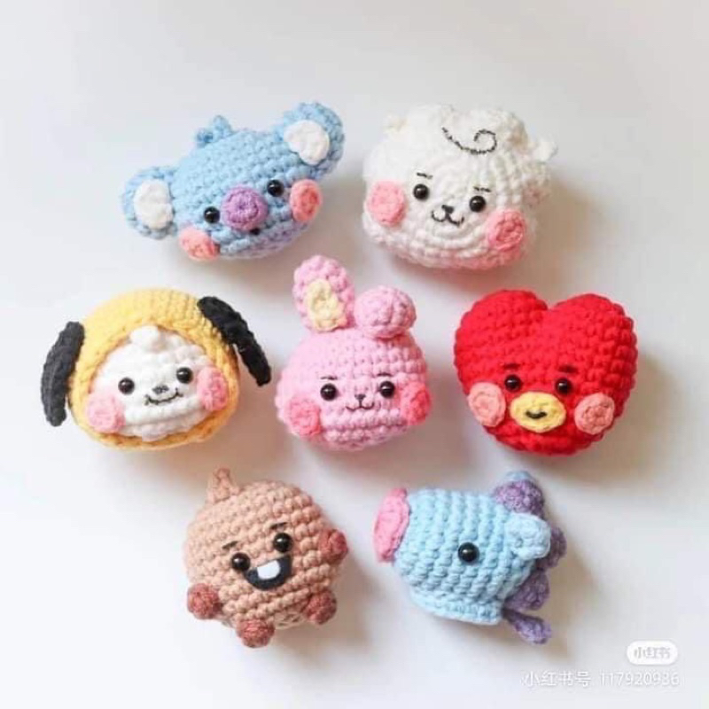 móc khoá BT21 Handmade bằng len