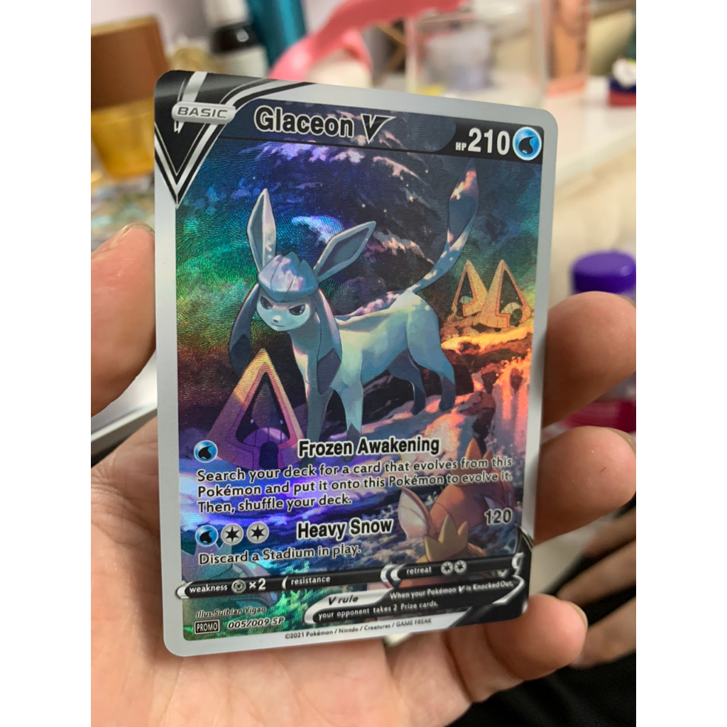 Thẻ bài Pokemon Glaceon V -005/009Sp promo Alternate Art Ultra Rare