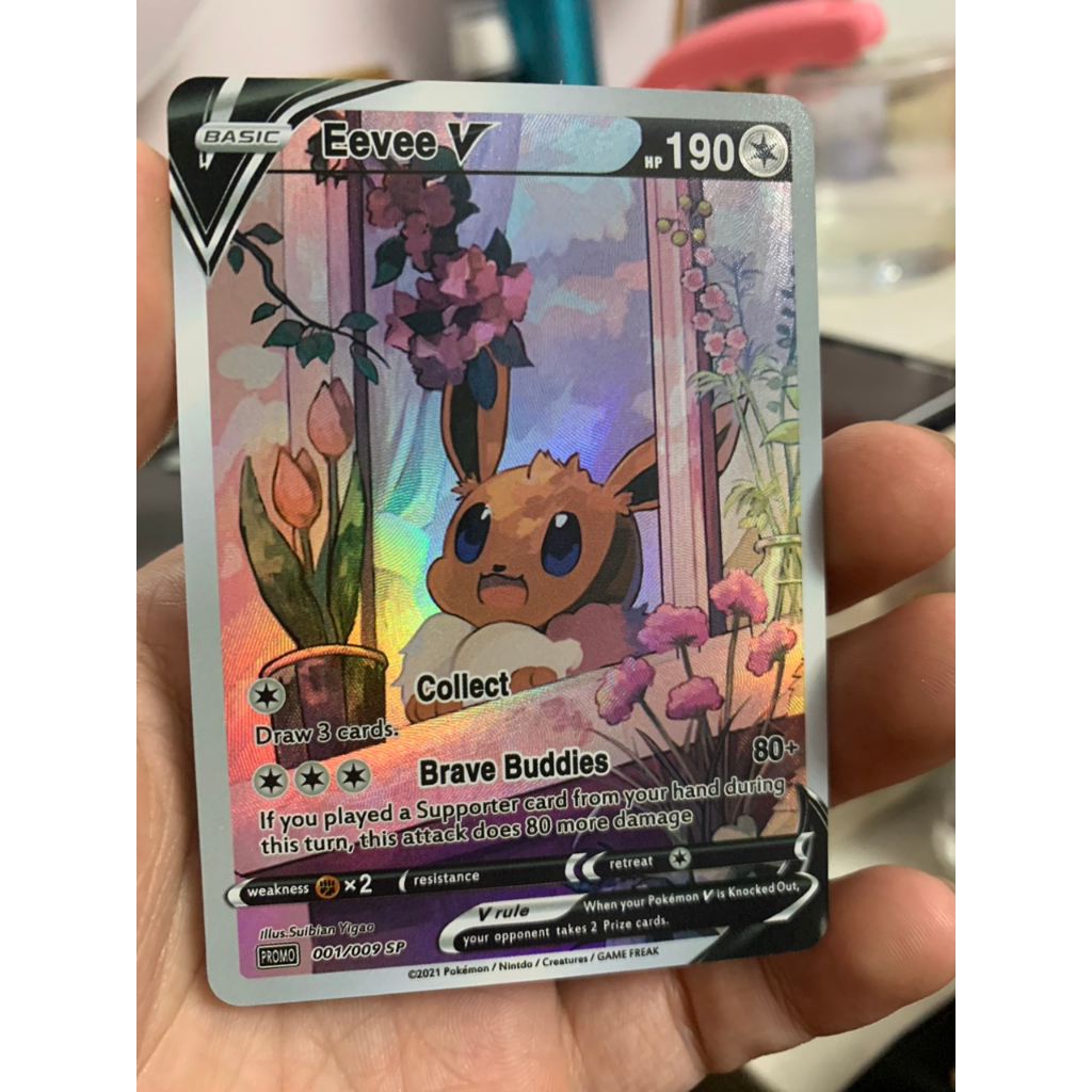 Thẻ bài Pokemon Eevee V -001/009Sp promo Alternate Art Ultra Rare
