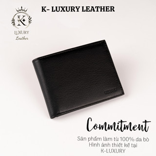 K LUXURY LEATHER- Ví Nam Da Thật Swift Cao Cấp Nhỏ Gọn Dáng Đứng, Miễn Phí In 03 Ảnh Tặng Hộp KT002