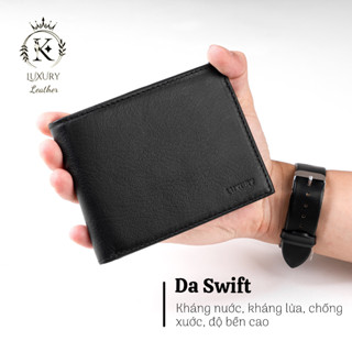 K LUXURY LEATHER- Ví Nam Da Thật Swift Cao Cấp Nhỏ Gọn Dáng Ngang, Miến Phí In 03 Ảnh Tặng Hộp KT005