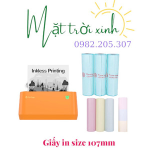 Giấy in nhiệt size 77mm 107mm Peripage / Paperang / Poooli /Memobird /Luckjingle ... 🎁tặng 1 cuộn khi mua 10cuộn