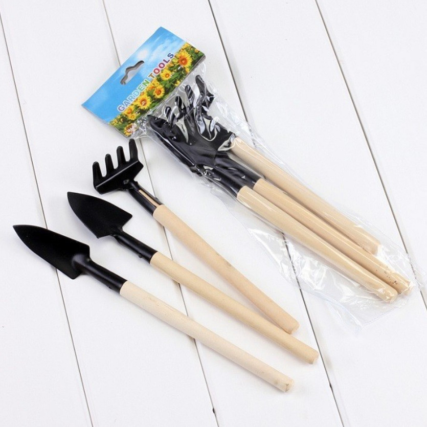 Bộ dụng cụ làm vườn 3 món - Bộ xẻng trồng sen đá, xương rồng,..