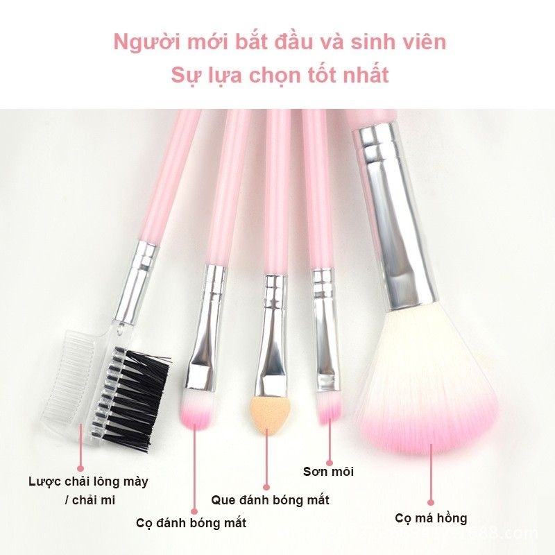 Bộ 5 cọ trang điểm LAMEILA dành cho người mới bắt đầu
