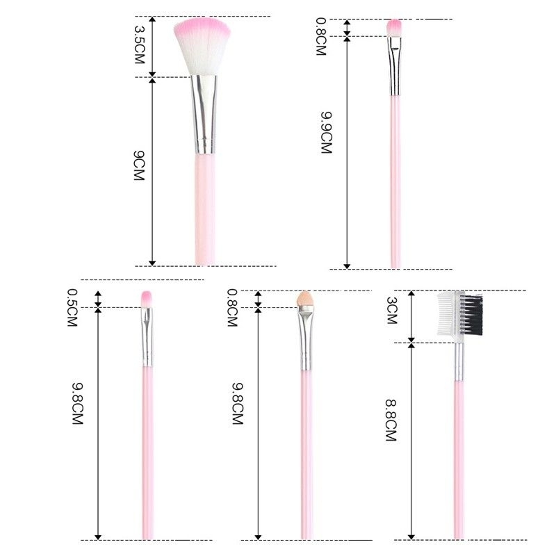 Bộ 5 cọ trang điểm LAMEILA dành cho người mới bắt đầu