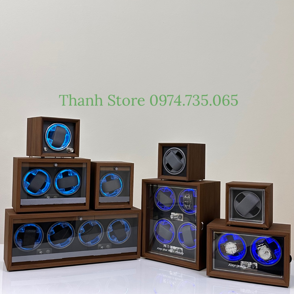 Hộp xoay đồng hồ cơ vân gỗ - Lên cót cho đồng hồ cơ Automatic