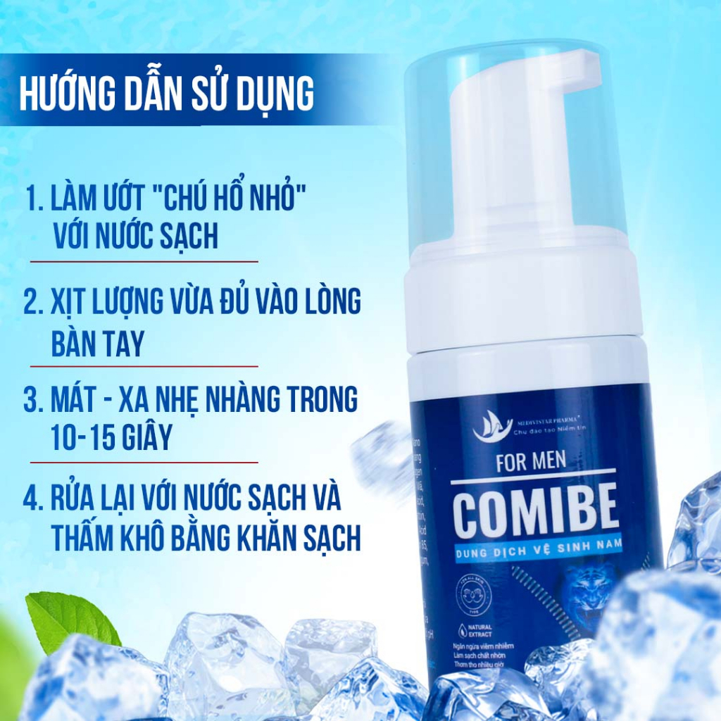 Dung dịch vệ sinh nam Comibe MEDIVISTAR PHARMA, Lọ 100ml